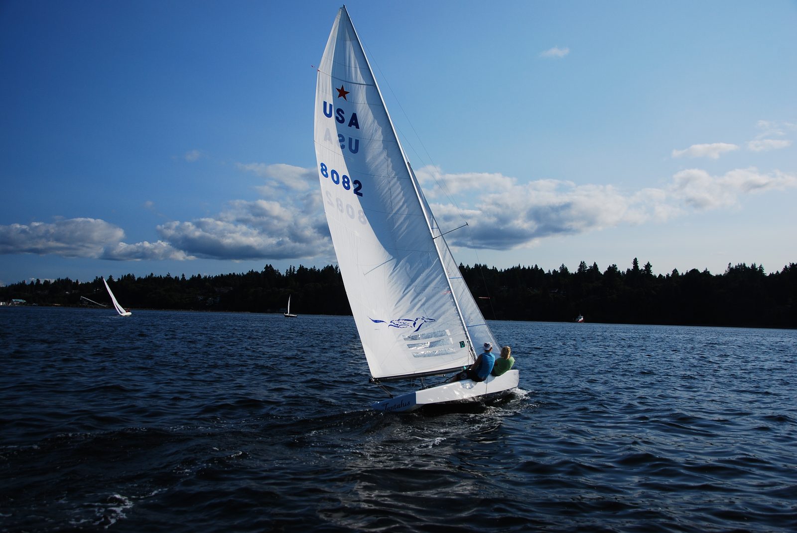 Speeding upwind.